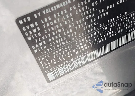 2020 Volkswagen Tiguan 2.0T Se/2.0T Se R-Line Black/2.0T Sel from USA, damaged, VIN 3VV3B7AX7LM144742